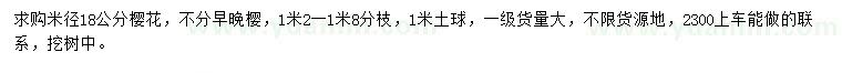 求購米徑18公分櫻花
