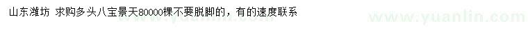 求購多頭八寶景天