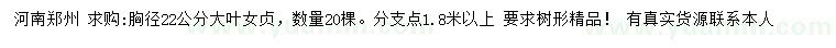 求購胸徑22公分大葉女貞