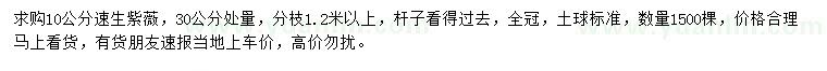 求購(gòu)10公分速生紫薇