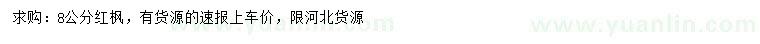 求購8公分紅楓