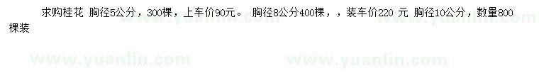 求購胸徑5、8、10公分桂花