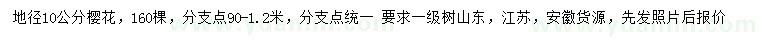 求購(gòu)地徑10公分櫻花