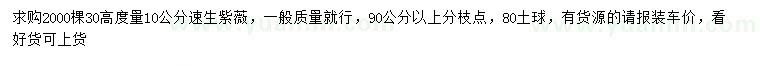 求購高度30量10公分速生紫薇