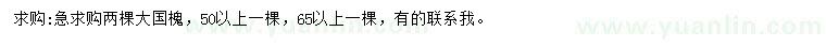 求購(gòu)50、65公分以上大國(guó)槐