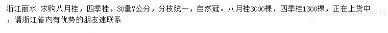 求購30量7公分八月桂、四季桂