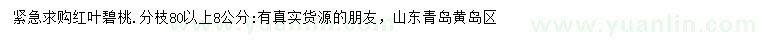 求購(gòu)8公分碧桃