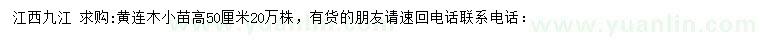 求購高50公分黃連木小苗