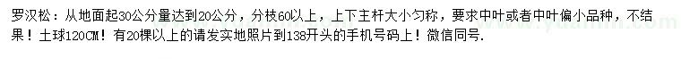 求購30公分量20公分中葉羅漢松