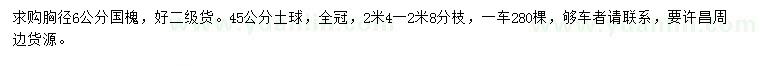 求購(gòu)胸徑6公分國(guó)槐
