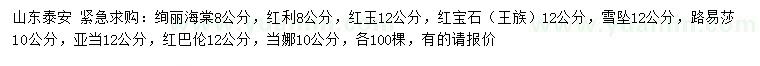求購(gòu)絢麗海棠、紅利、紅玉等