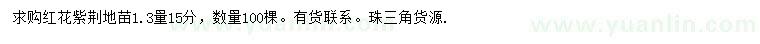 求購(gòu)1.3量15公分紅花紫荊