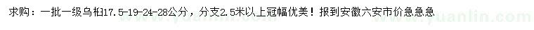 求購17.5、19、24、28公分烏桕