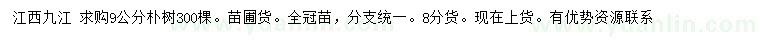 求購9公分樸樹