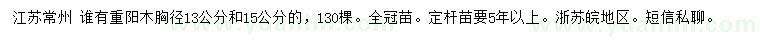 求購(gòu)胸徑13、15公分重陽(yáng)木