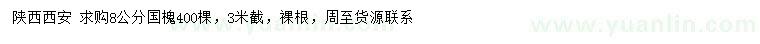 求購(gòu)8公分國(guó)槐