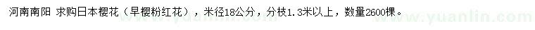 求購(gòu)米徑18公分日本櫻花