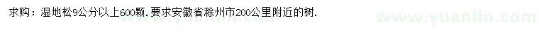 求購9公分以上濕地松