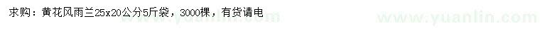 求購(gòu)黃花風(fēng)雨蘭
