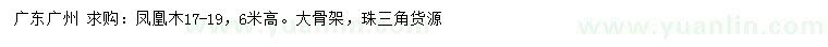求購17-19公分鳳凰木
