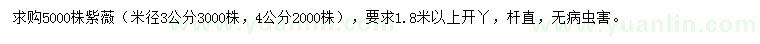 求購(gòu)米徑3、4公分紫薇