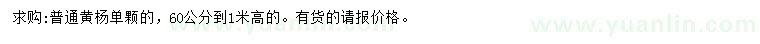 求購(gòu)0.6-1米黃楊