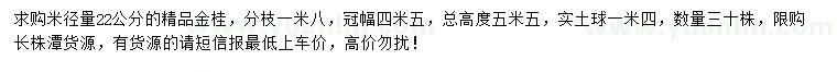 求購(gòu)米徑量22公分金桂