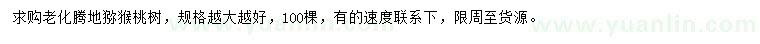 求購獼猴桃樹