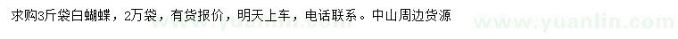 求購白蝴蝶