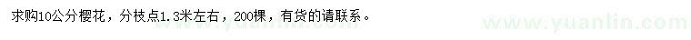 求購(gòu)10公分櫻花