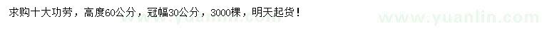 求購(gòu)高度60公分十大功勞
