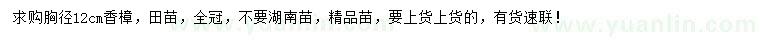 求購(gòu)胸徑12公分香樟