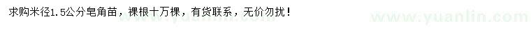求購(gòu)米徑1.5公分皂角