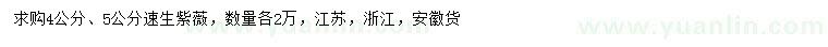 求購4、5公分速生紫薇