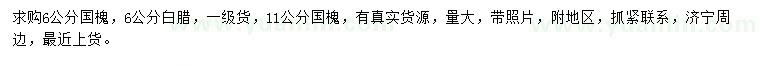 求購6、11公分國槐、6公分白蠟