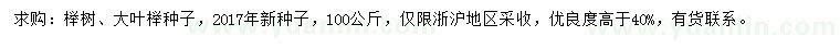 求購(gòu)櫸樹、大葉櫸種子