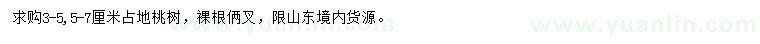 求購(gòu)3-5、5-7公分占地桃樹(shù)