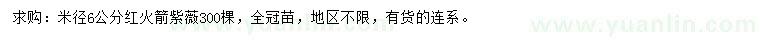 求購米徑6公分紅火箭紫薇