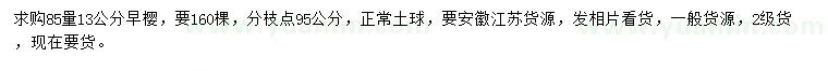 求購85量13公分早櫻
