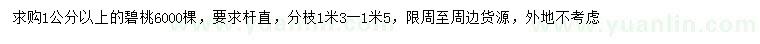 求購1公分以上碧桃