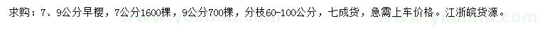 求購7、9公分櫻花