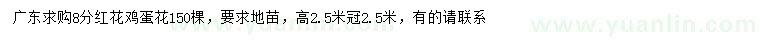 求購(gòu)8分紅花雞蛋花