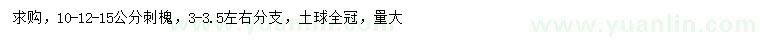 求購(gòu)10、12、15公分刺槐