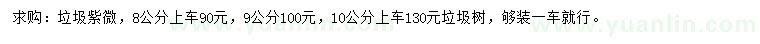 求購(gòu)8、9、10公分紫薇