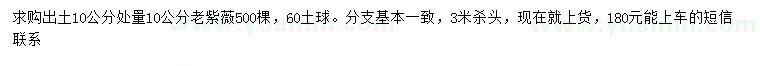 求購10量10公分老紫薇