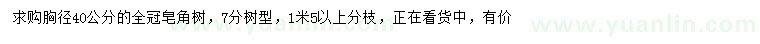 求購胸徑40公分皂角