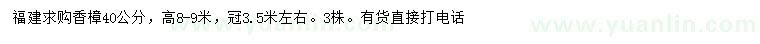 求購40公分香樟