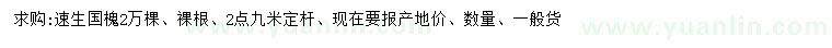 求購(gòu)速生國(guó)槐
