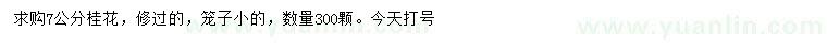 求購7公分桂花