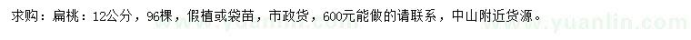 求購12公分扁桃